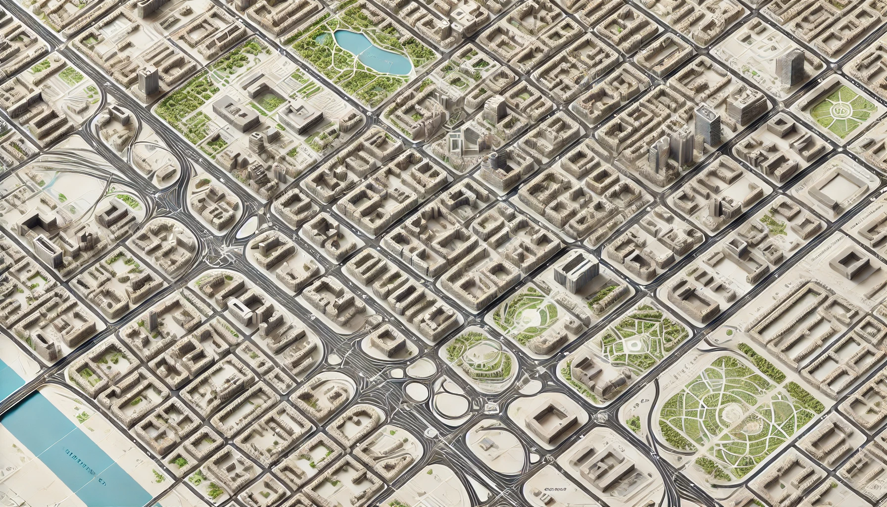 Illustrative urban representation for the GURU platform